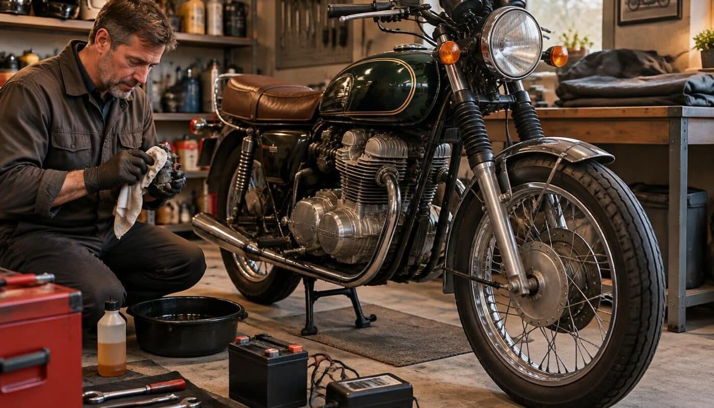 découvrez comment préparer une moto ancienne pour l’hivernage : nettoyage, entretien, protection contre l’humidité et conseils pour la retrouver en parfait état au printemps.