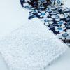 Lot de lingettes lavables avec motifs fleurs bleues avec la panière assortie avec vu coton coton