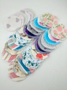 15 paires de cotons démaquillants lavables à motifs variés et colorés